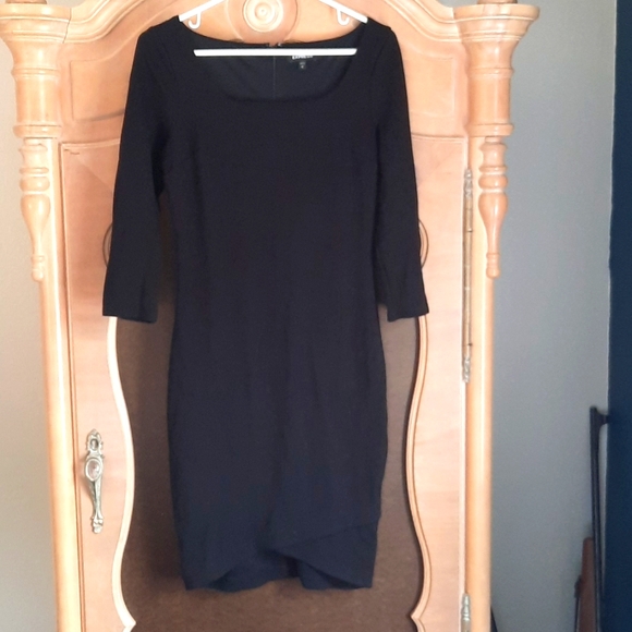 Express Square neck sheath dress with 3/4 sleeves - Picture 1 of 4